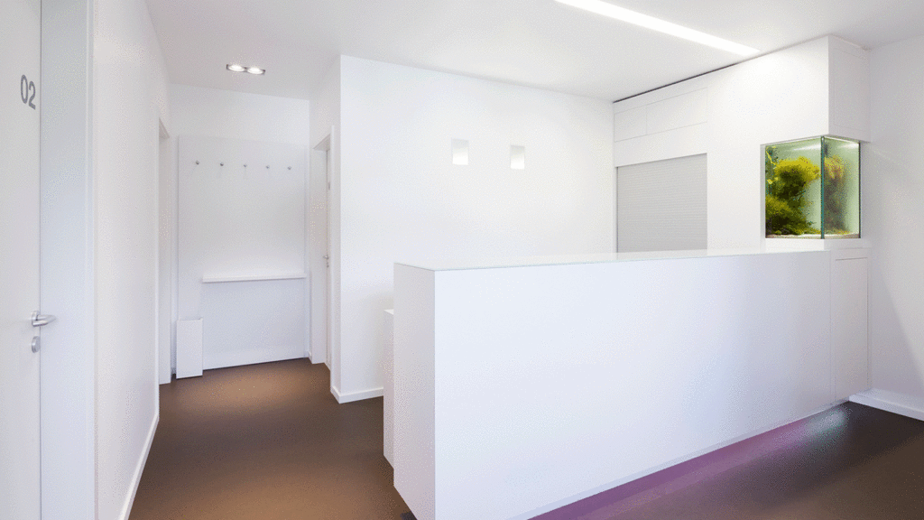 SKANDELLA-clinic-interior-carpentry-white-hygiene-modern-lobby-entrance-desk
