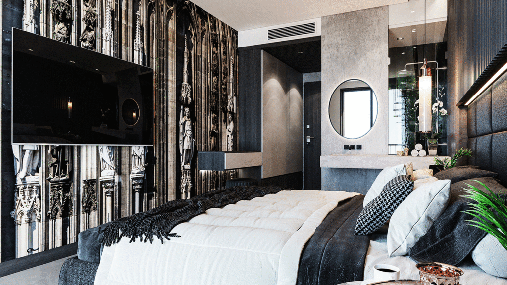 SKANDELLA-hotel-interior-design-contemporary-modern-earth-tones-bedroom-render-cutout-details-gold-tones-cologne-dome-wall