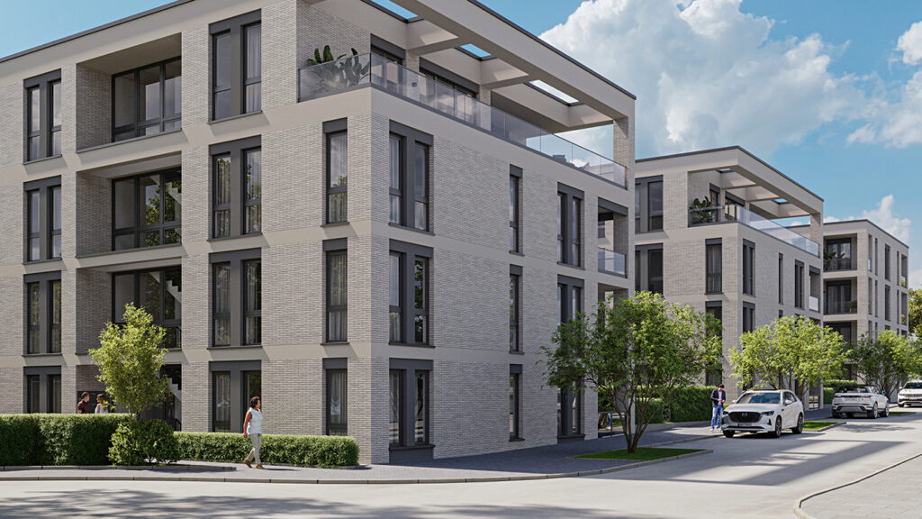 SKANDELLA-isotec-residential-building-new-quartier-luxury-living-street-prespective-greenery-open-spaces-side-shot