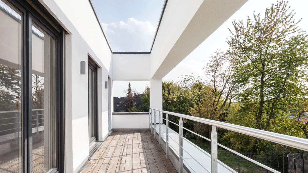 SKANDELLA-villa-roesrath-I-luxury-clear-lines-balcony-first-floor-parapret